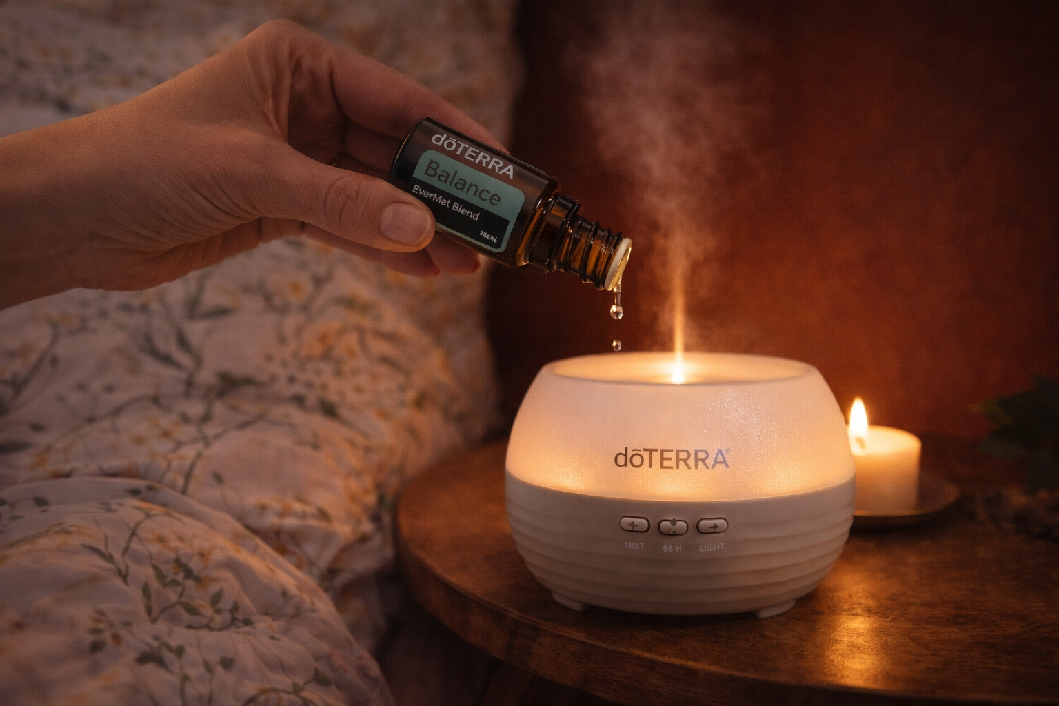 Ätherisches Öl Balance im Diffuser – ausgleichende Aromatherapie für Entspannung und innere Ruhe am Abend