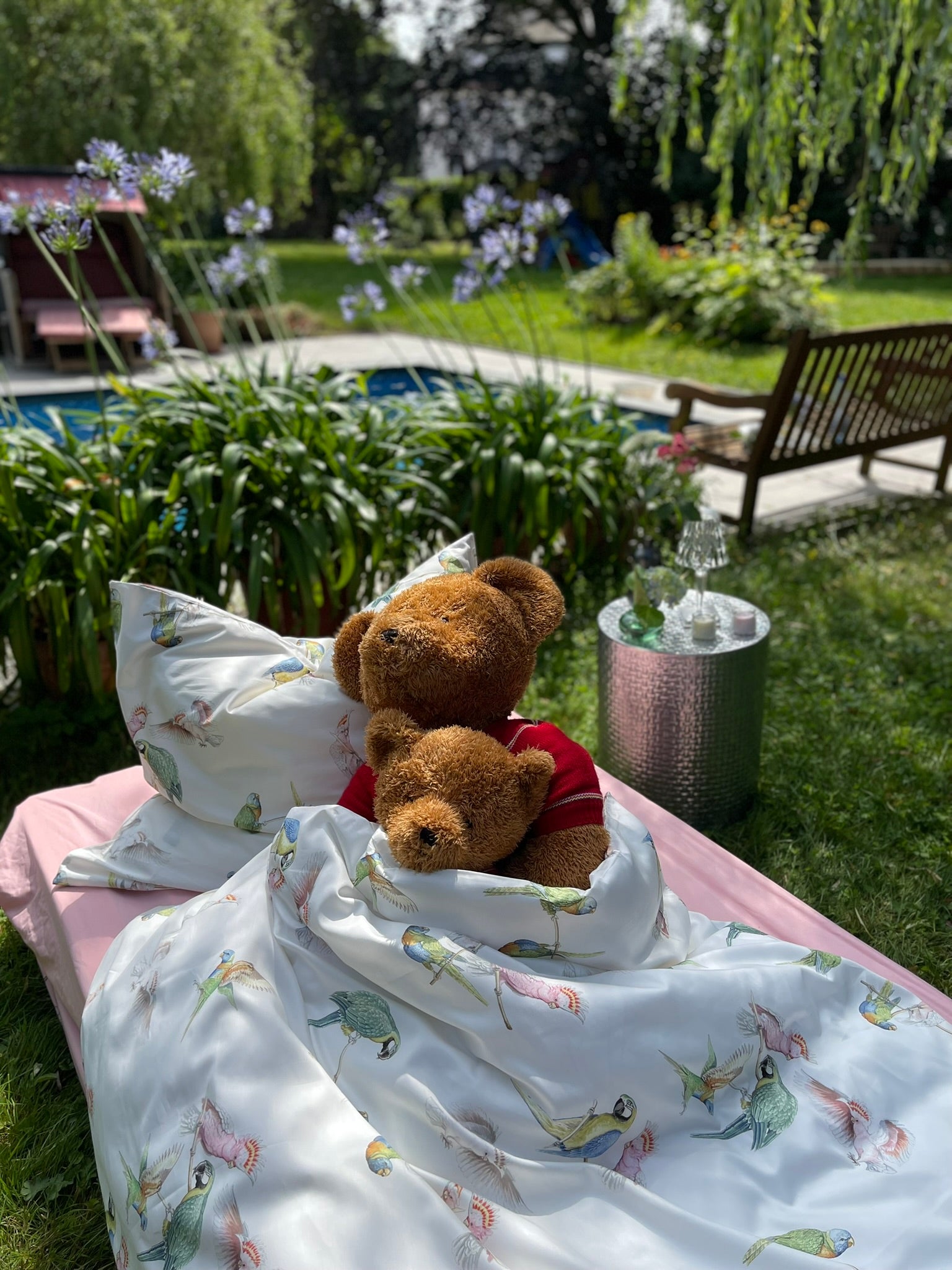 Produktfoto der Bettwäsche Exotische Vögel – farbenfroh & hochwertig.