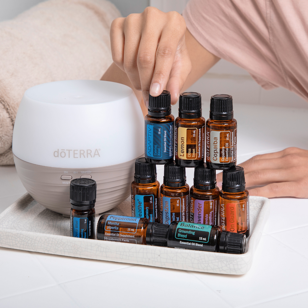 Ätherische Öle von doTERRA mit Ultraschall-Diffusor – natürliche Duftbegleiter für Entspannung, Achtsamkeit und ganzheitliche Abendrituale