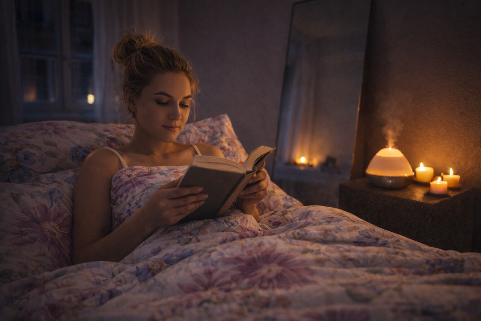 LuxCocoon Mako-Satin Bettwäsche in sanfter Abendstimmung – luxuriöse Bettwäsche für Entspannung, Achtsamkeit und tiefen Schlaf