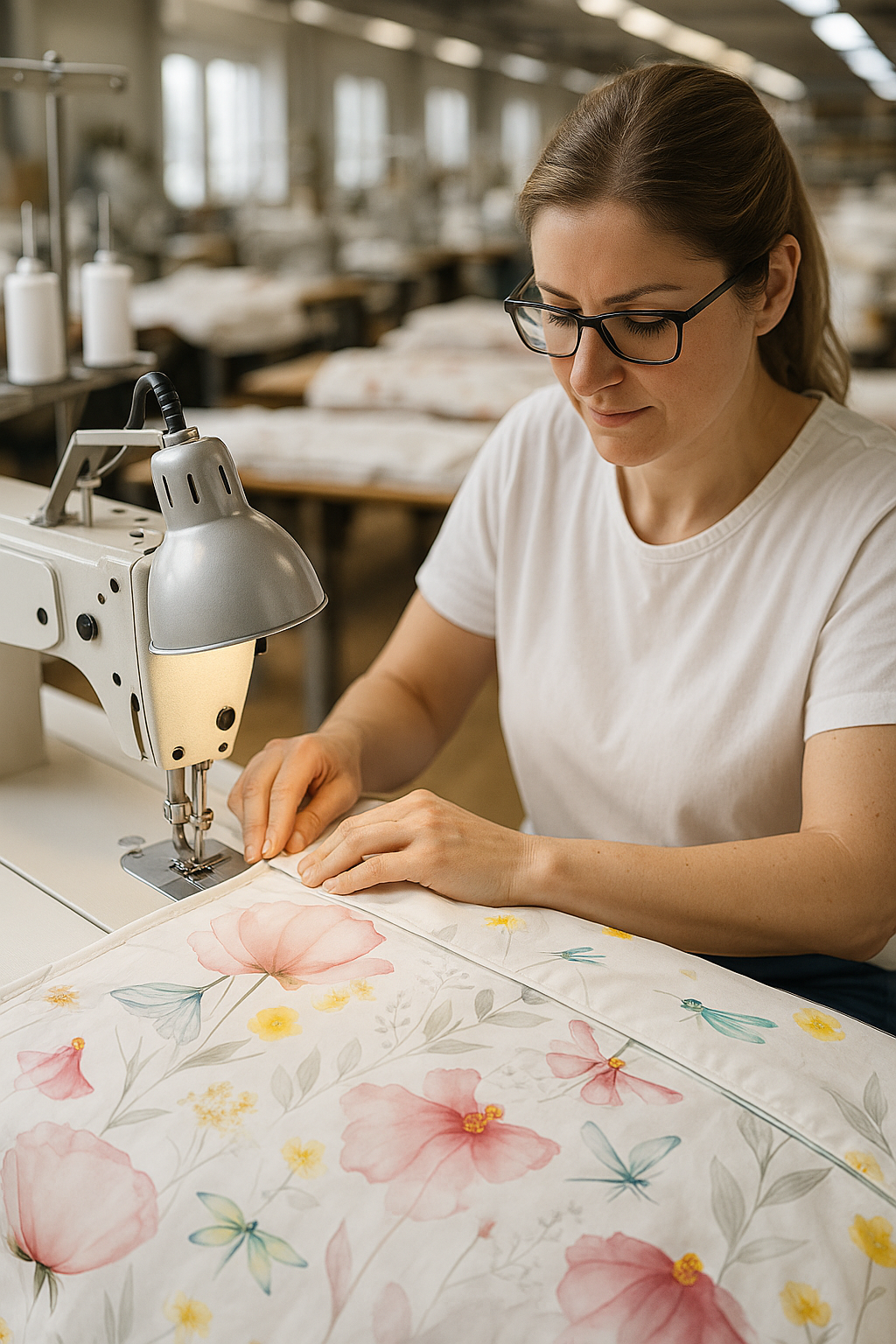 Handgefertigte Mako Satin Bettwäsche von LuxCocoon – sorgfältige Verarbeitung in deutscher Manufaktur