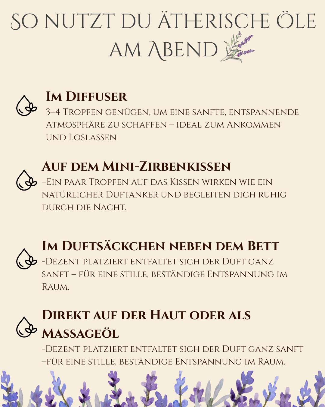 So nutzt du ätherische Öle am Abend – Aromatherapie mit Diffuser, Zirbenkissen und Duftkissen für Entspannung und besseren Schlaf