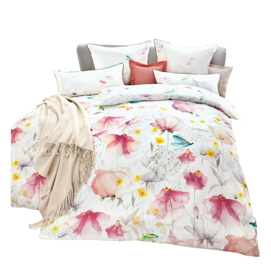 Bettwäsche in Deutschland produziert – Libellula Mako-Satin Bettwäsche Set 135×200 cm mit Kissen 80×80