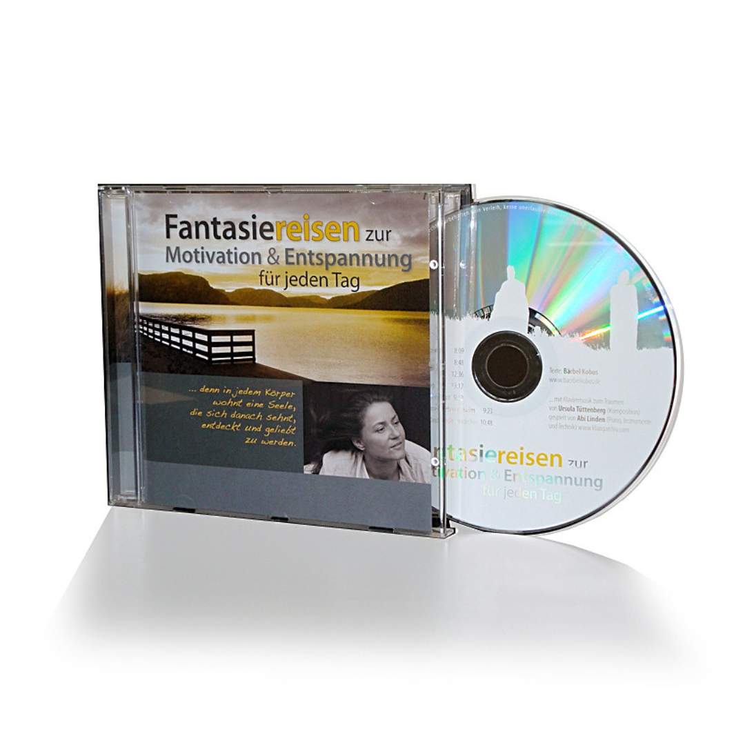 CD mit insgesamt sieben Meditationen und Fantasiereisen, gesprochen von Bärbel Kobus mit Klaviermusik zum Träumen.