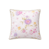 Floraler Kissenbezug Delia aus Mako-Satin mit olivgrüner Paspel von LuxCocoon