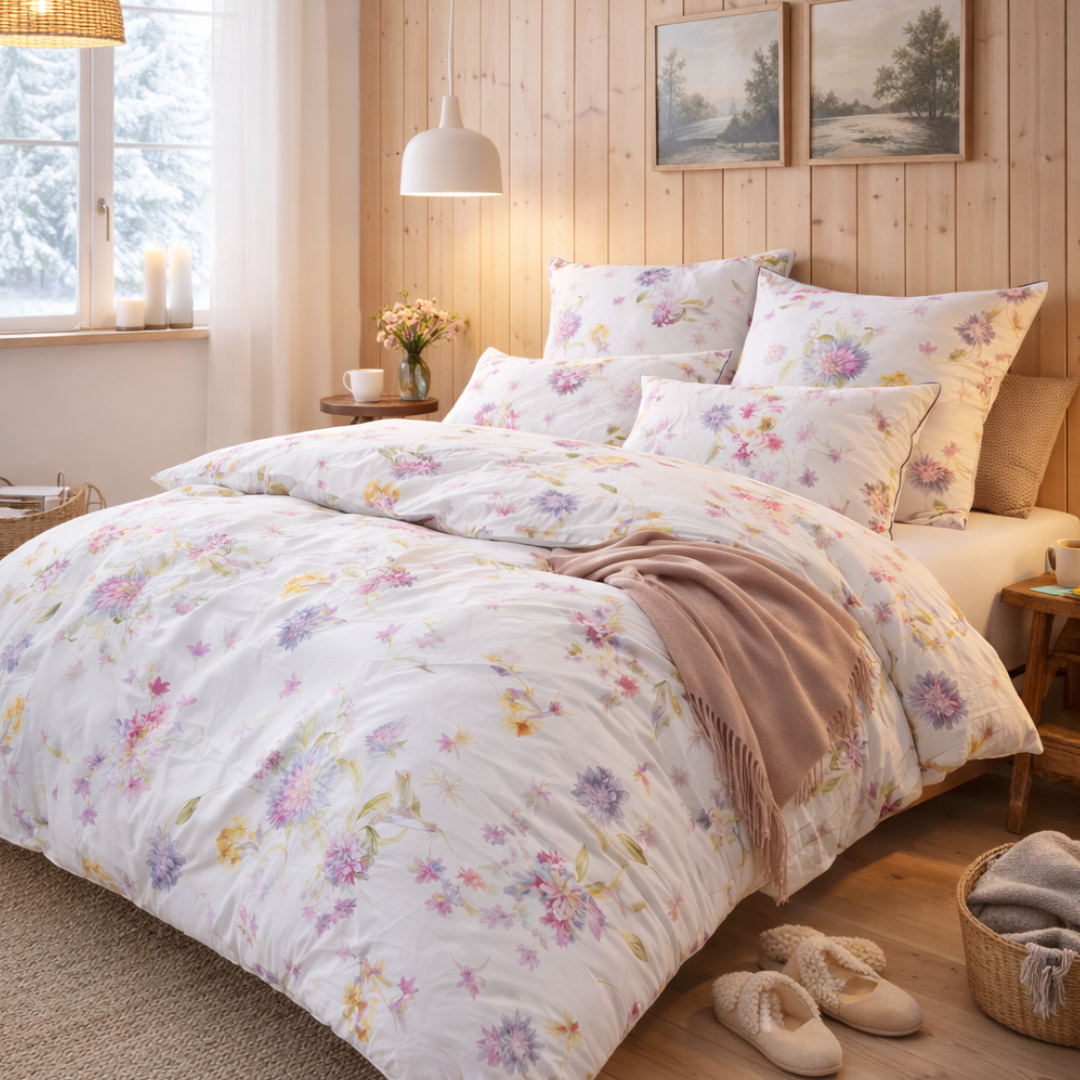 Mako-Satin Bettwäsche floral – hochwertige Baumwolle für ein ruhiges Schlafzimmer und erholsamen Schlaf