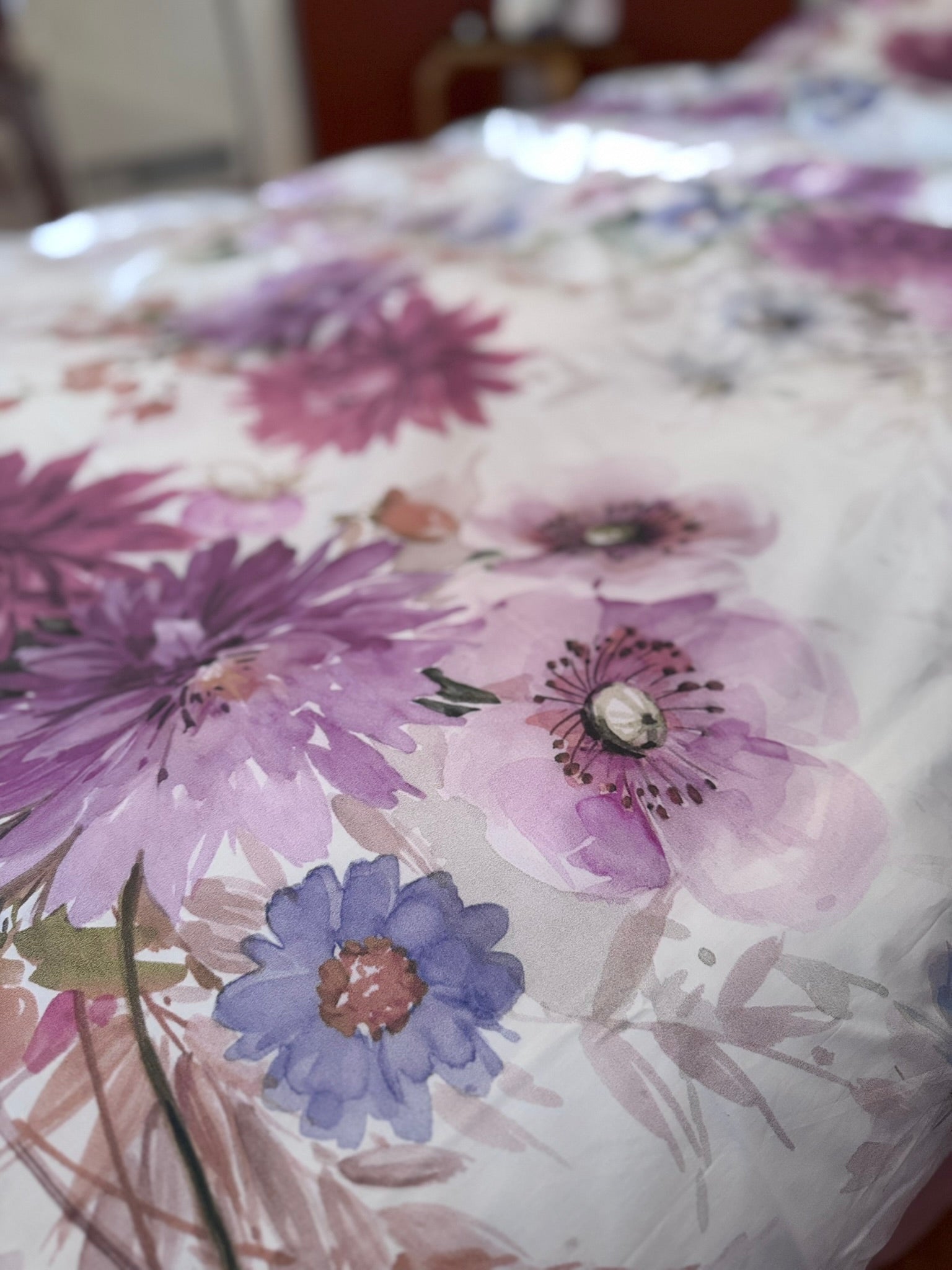 Detailaufnahme der Bettwäsche Fleur Rosée 4-teilig – made in Germany.
