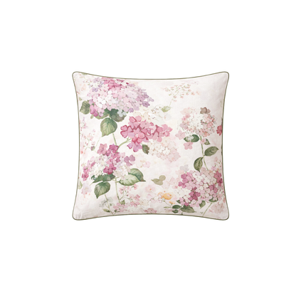 Mako Satin Kissenbezug Bellagio 40x40 cm mit floralem Design – hochwertiger Kissenbezug, Bettwäsche in Deutschland produziert