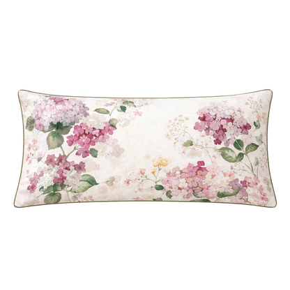 Mako Satin Kissenbezug Bellagio 40x80 cm – florales Premiumdesign, seidig weich, in Deutschland produziert
